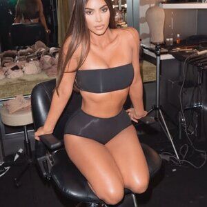 SKIMS Shaping Swim Bandeau + High Waist Bikini Set Sienna XXS